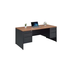 Carbon Steel Desk and Credenza Set