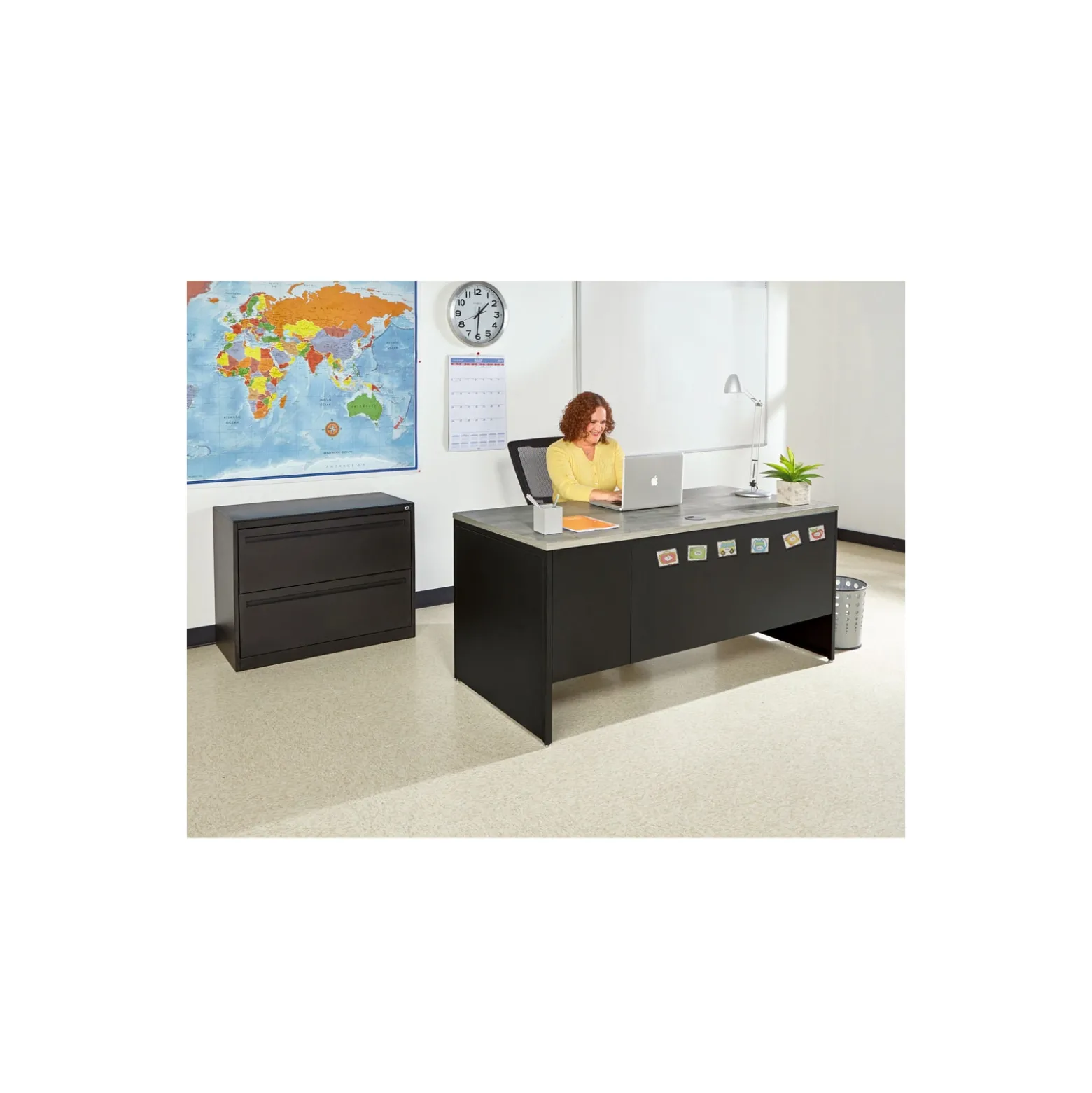 Carbon Steel Desk and Lateral File Set
