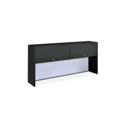 Carbon Steel Hutch with Tack Board - 72"W x 15"D