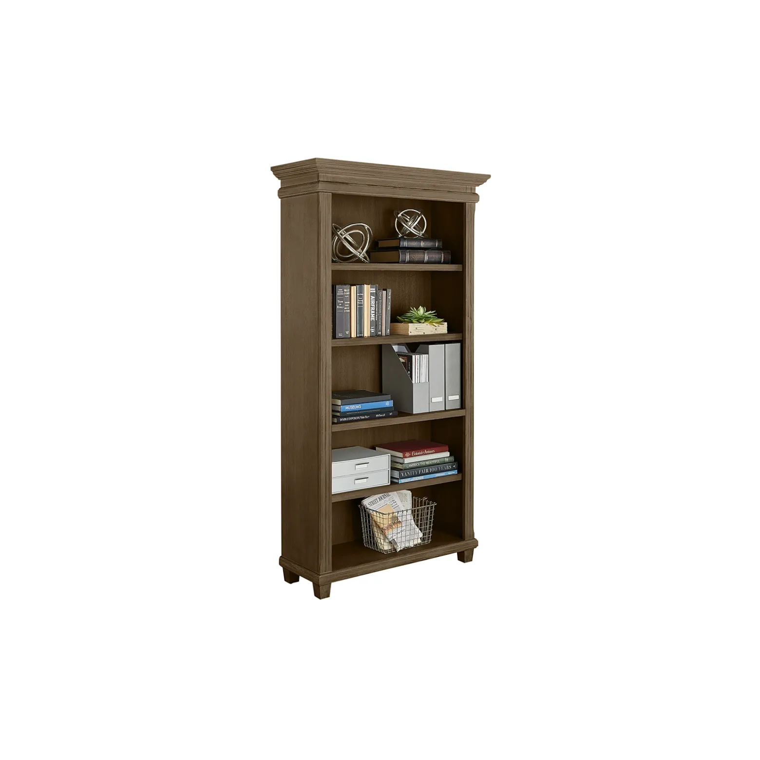 Carson Five Shelf Bookcase - 40"W X 76"H