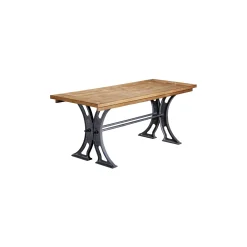 Cast Metal Base Writing Desk and Bookcase Wall Set