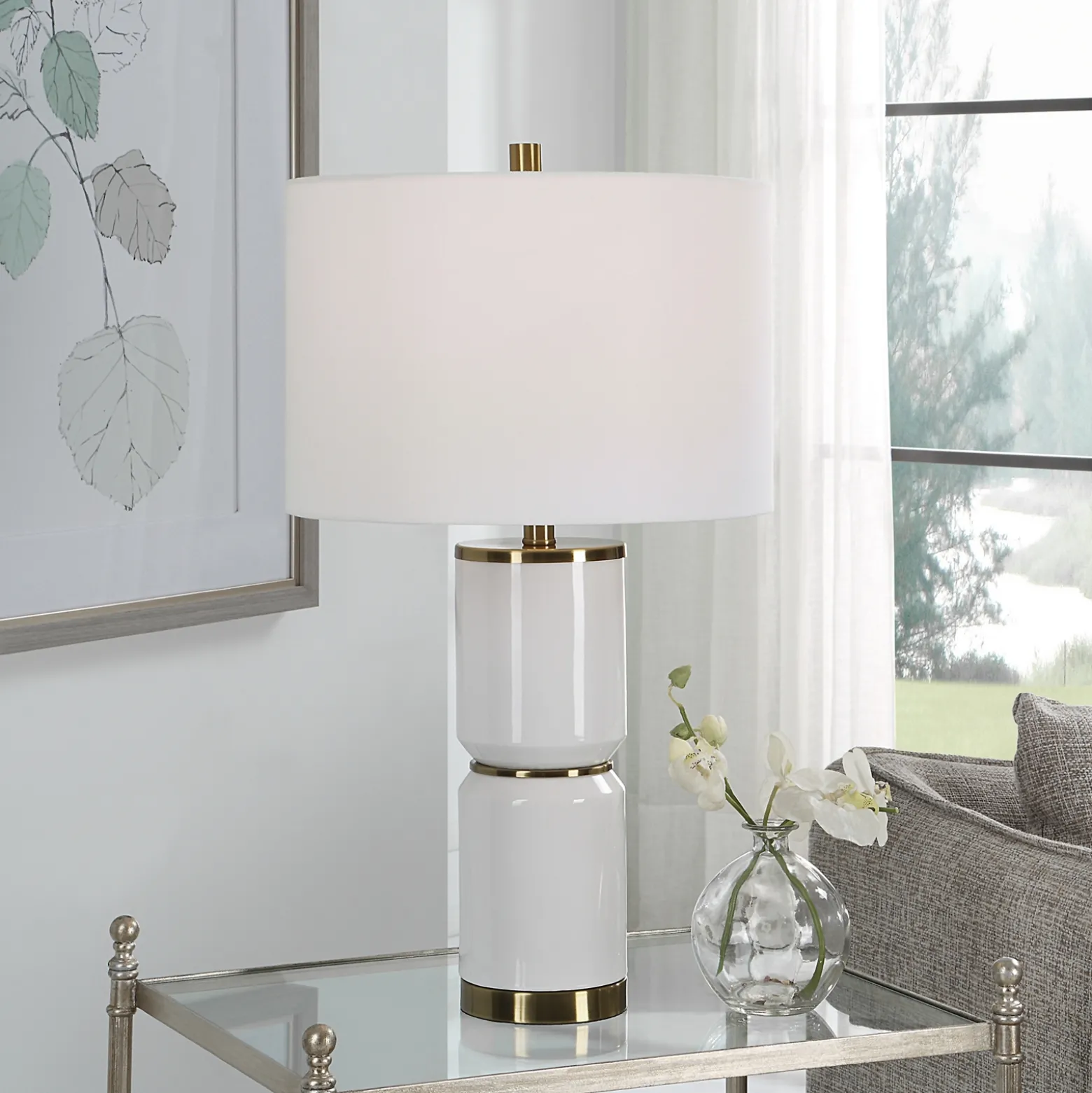 Ceramic Cylinder Table Lamp