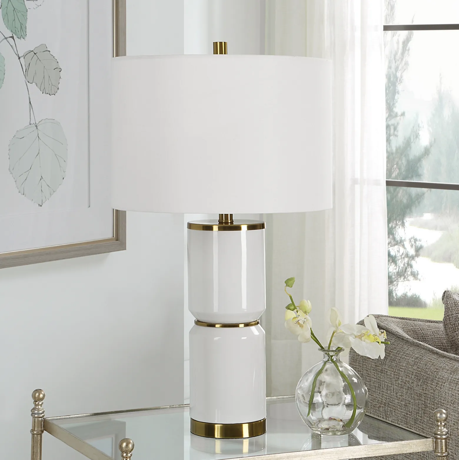 Ceramic Cylinder Table Lamp