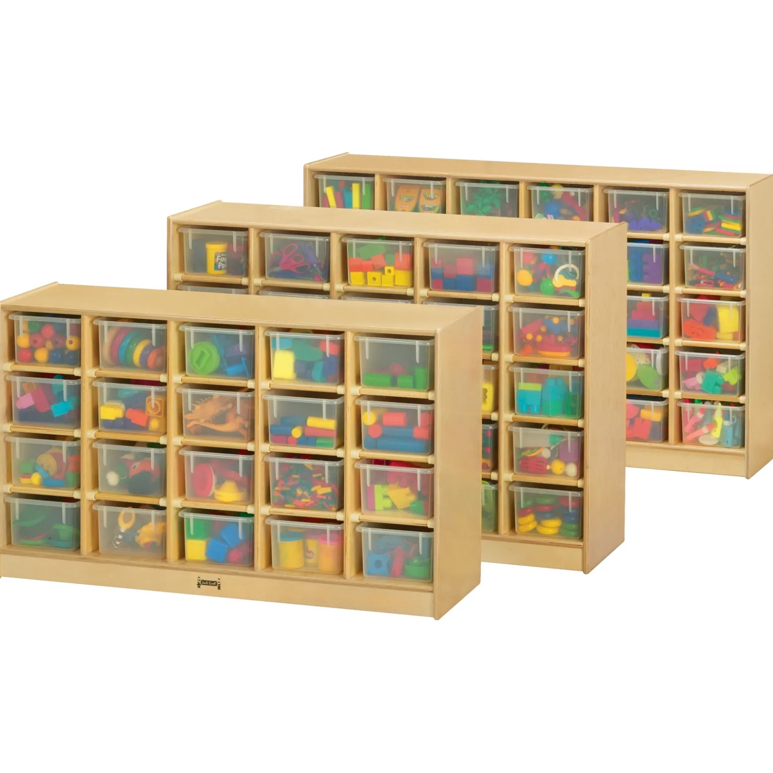 Children's 25 Cubby Unit with Clear Trays