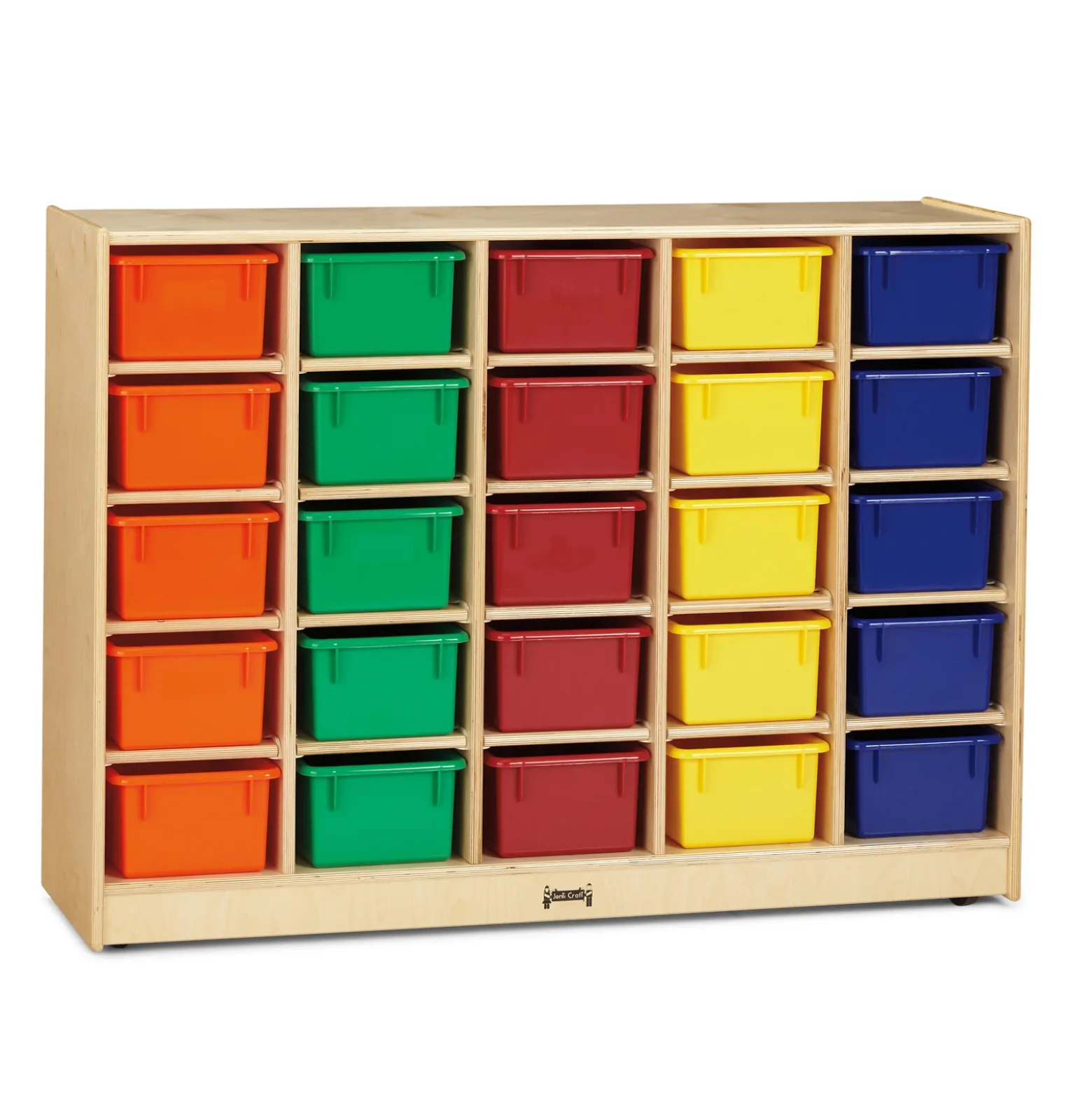 Children's 25 Cubby Unit with Colored Trays