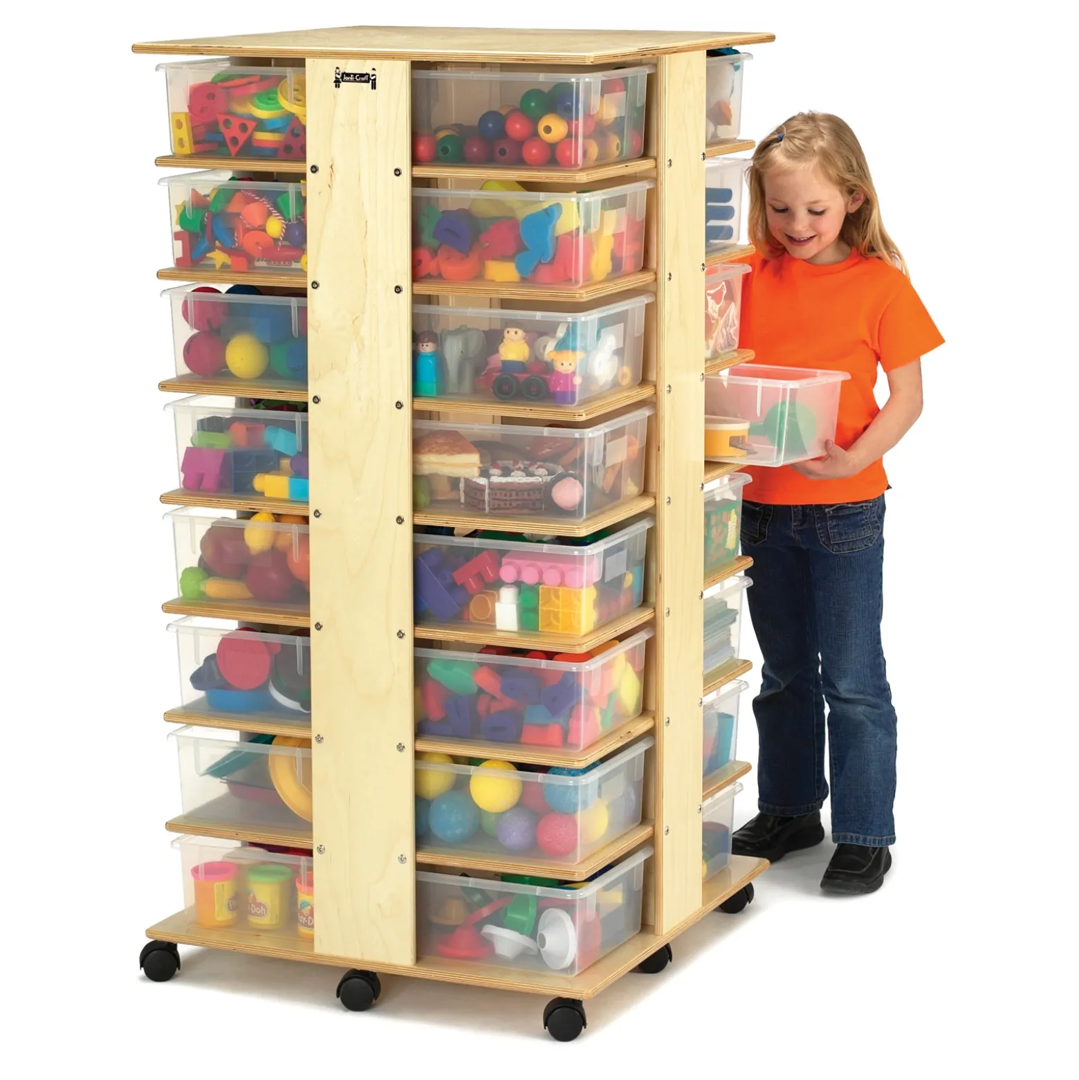 Children's 32 Tub Tower with Clear Tubs