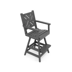 Chippendale Bar-Height Swivel Chair