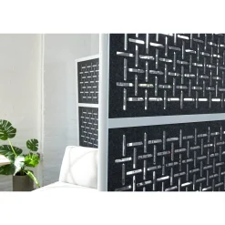 Chisel Stitch PET Divider Wall - 4'W x 6'H