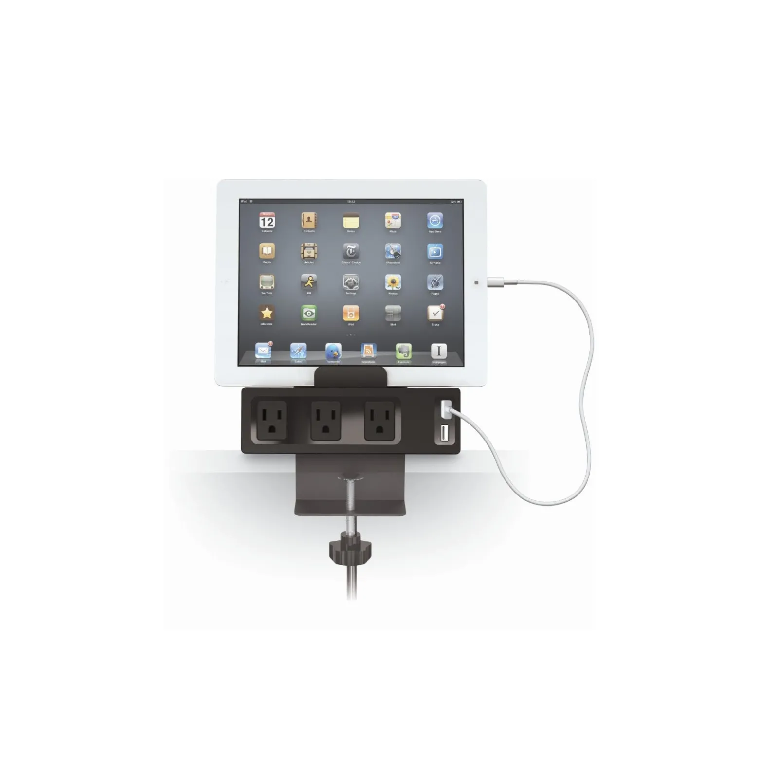 Clamp Mounted Power and Charging Station