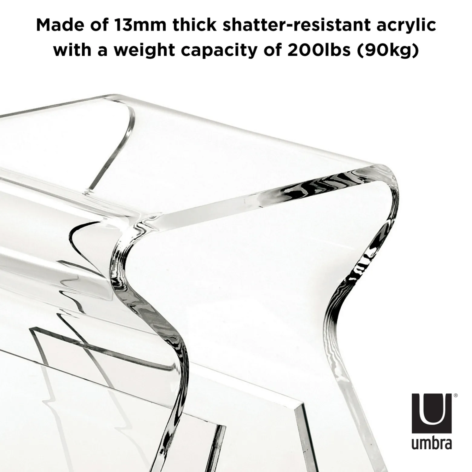 Clear Stool and Magazine Rack