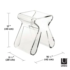 Clear Stool and Magazine Rack