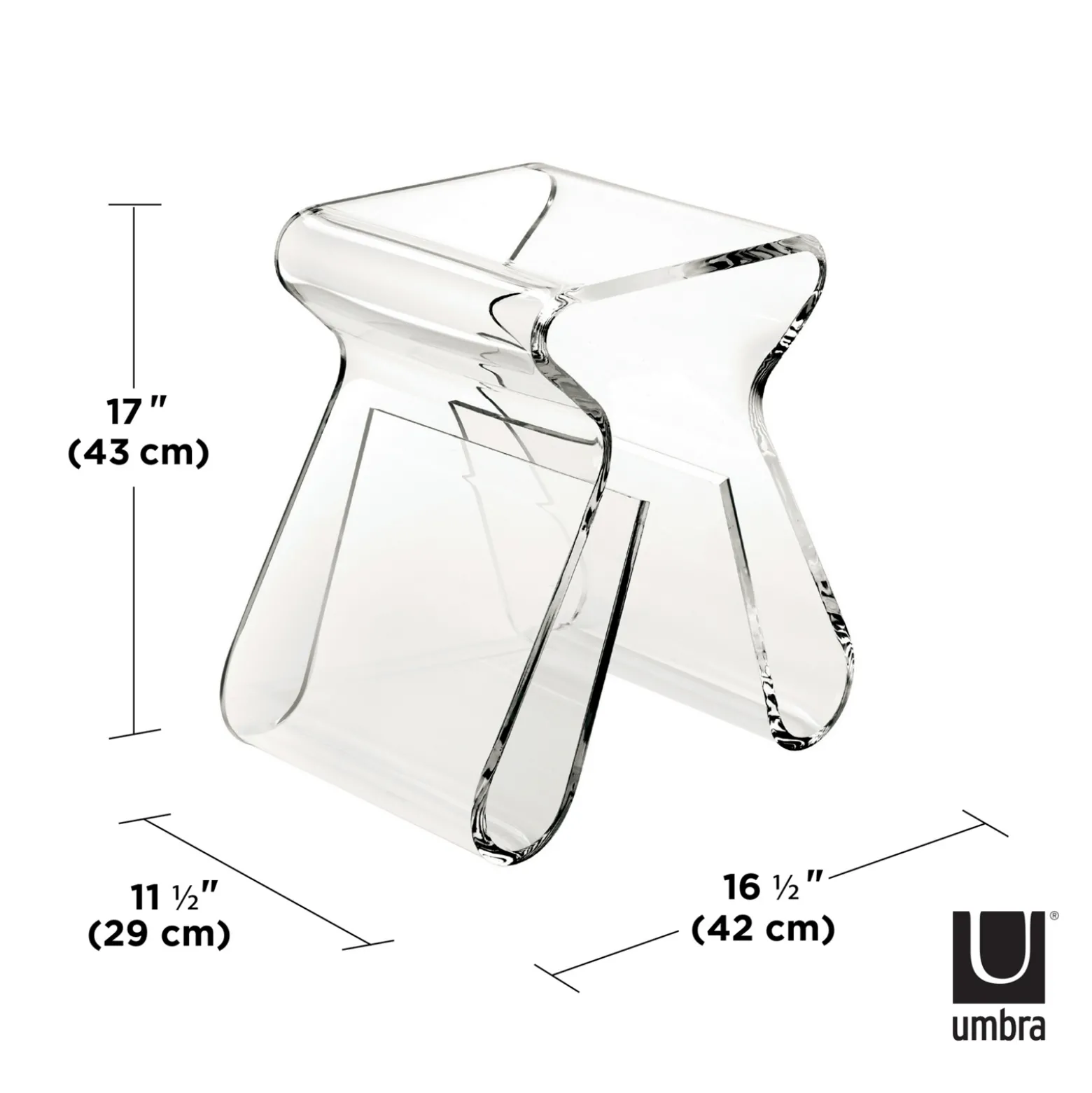 Clear Stool and Magazine Rack