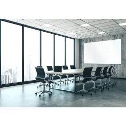 Clearvision Magnetic White Glass Marker Board w/Z Bar Mount - 48"Wx48"H