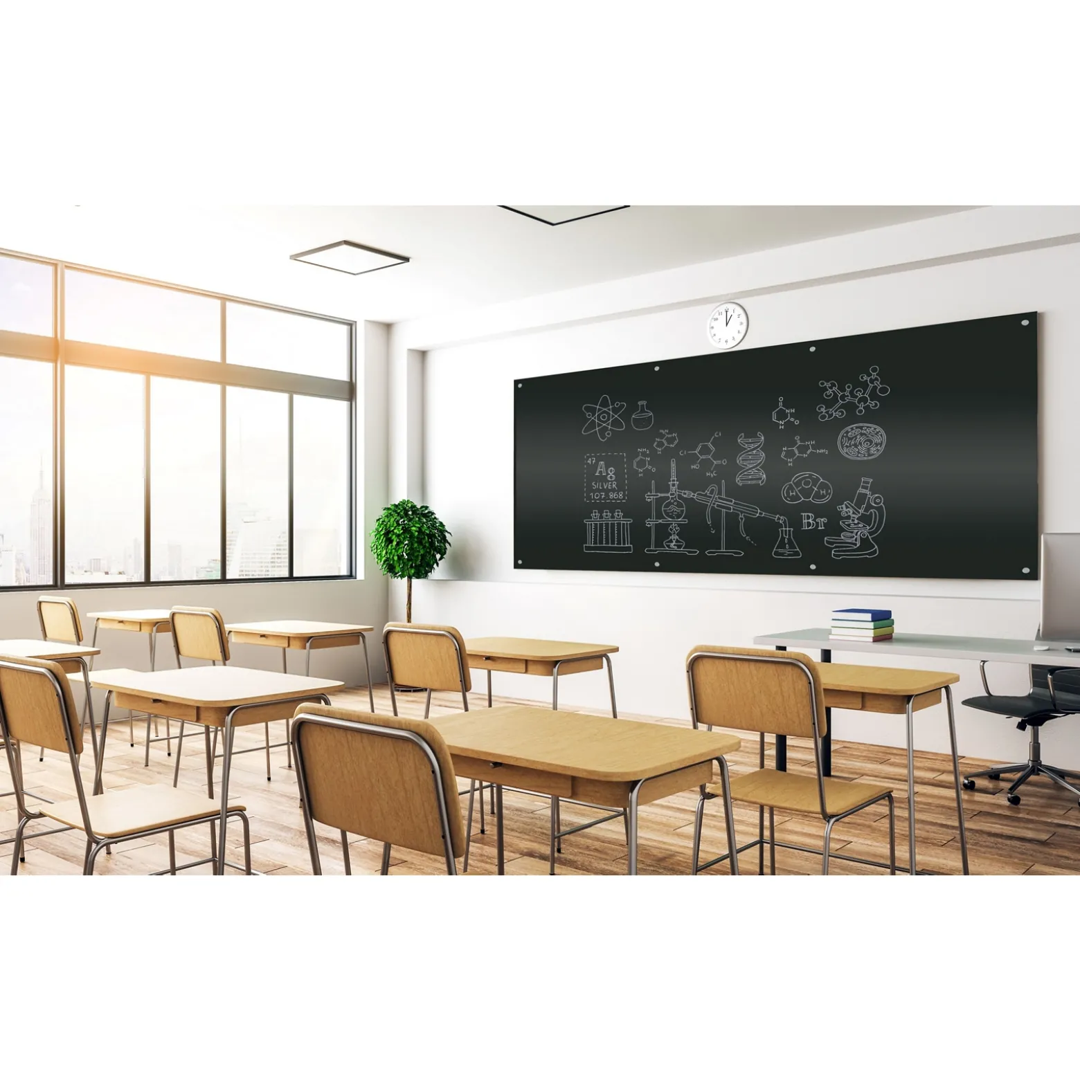 Clearvision White Glass Markerboard - 48"x48"