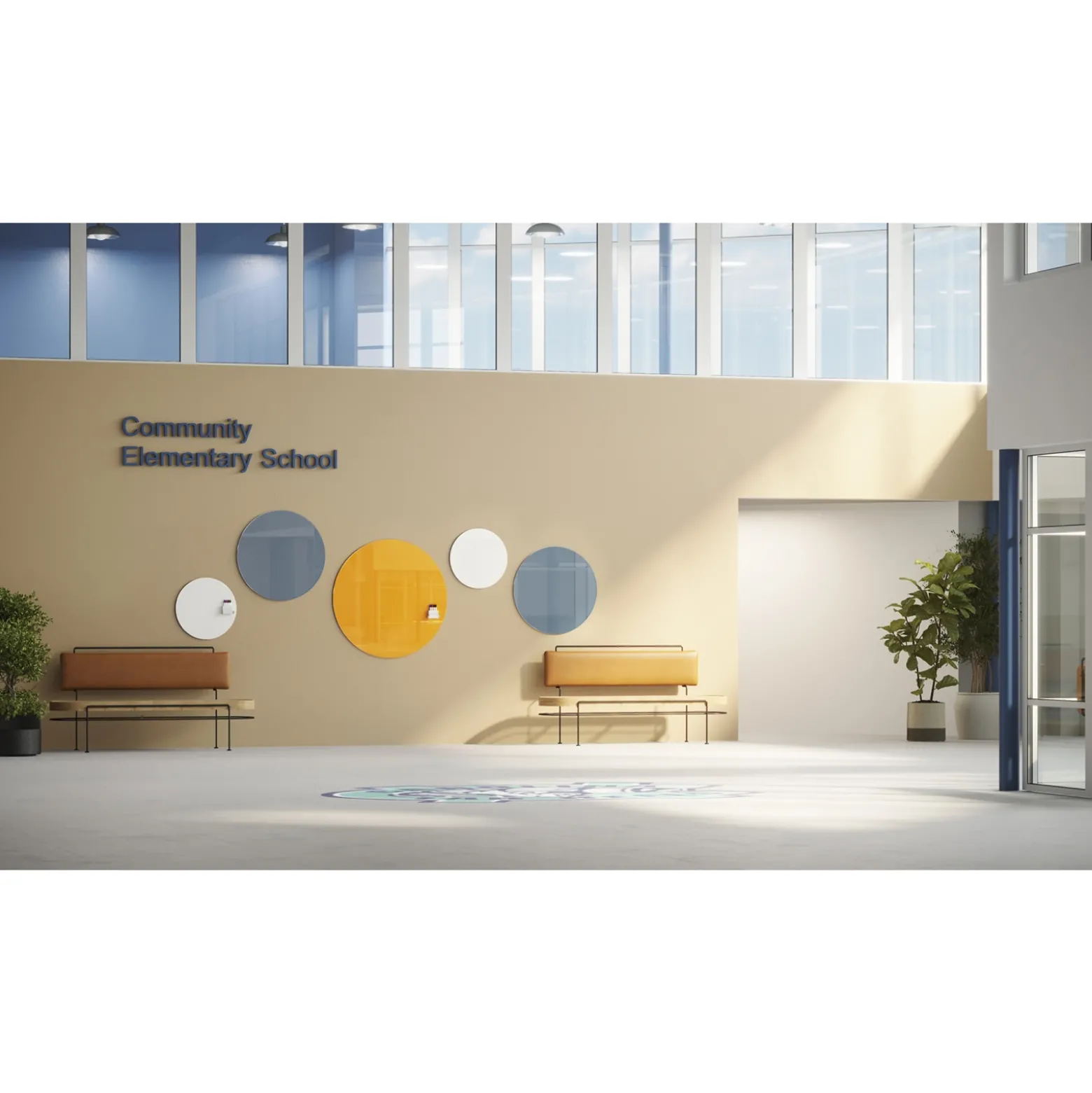 Coda Circle Glassboard, 24" D