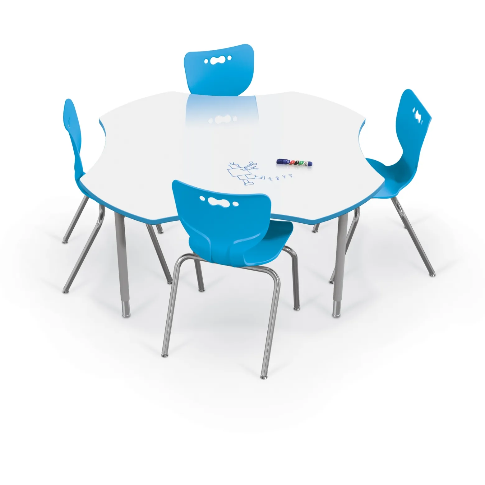 CogNitiv Clover Activity Table w/ Whiteboard Top - 60”W
