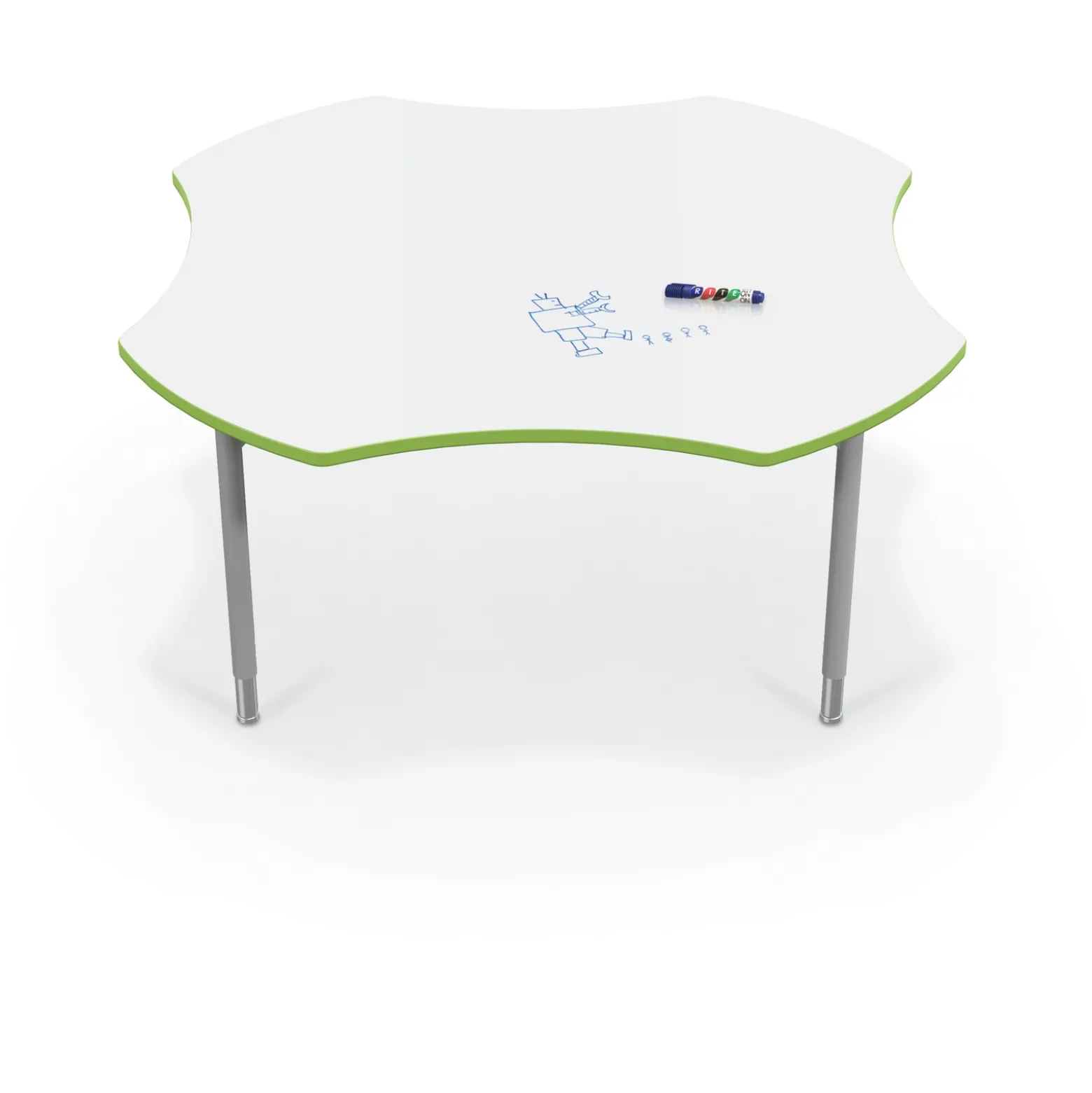 CogNitiv Clover Activity Table w/ Whiteboard Top - 60”W