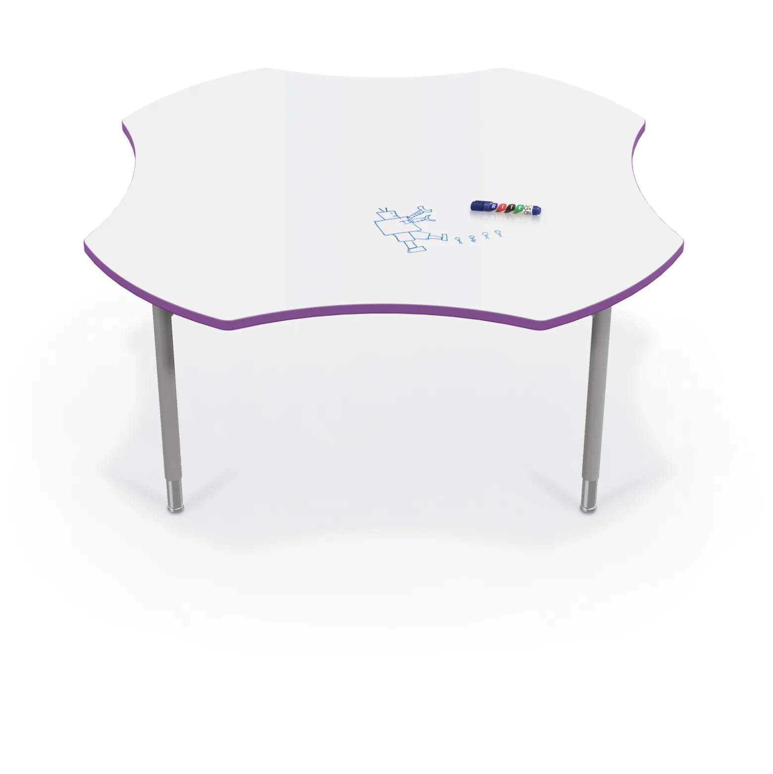 CogNitiv Clover Activity Table w/ Whiteboard Top - 60”W