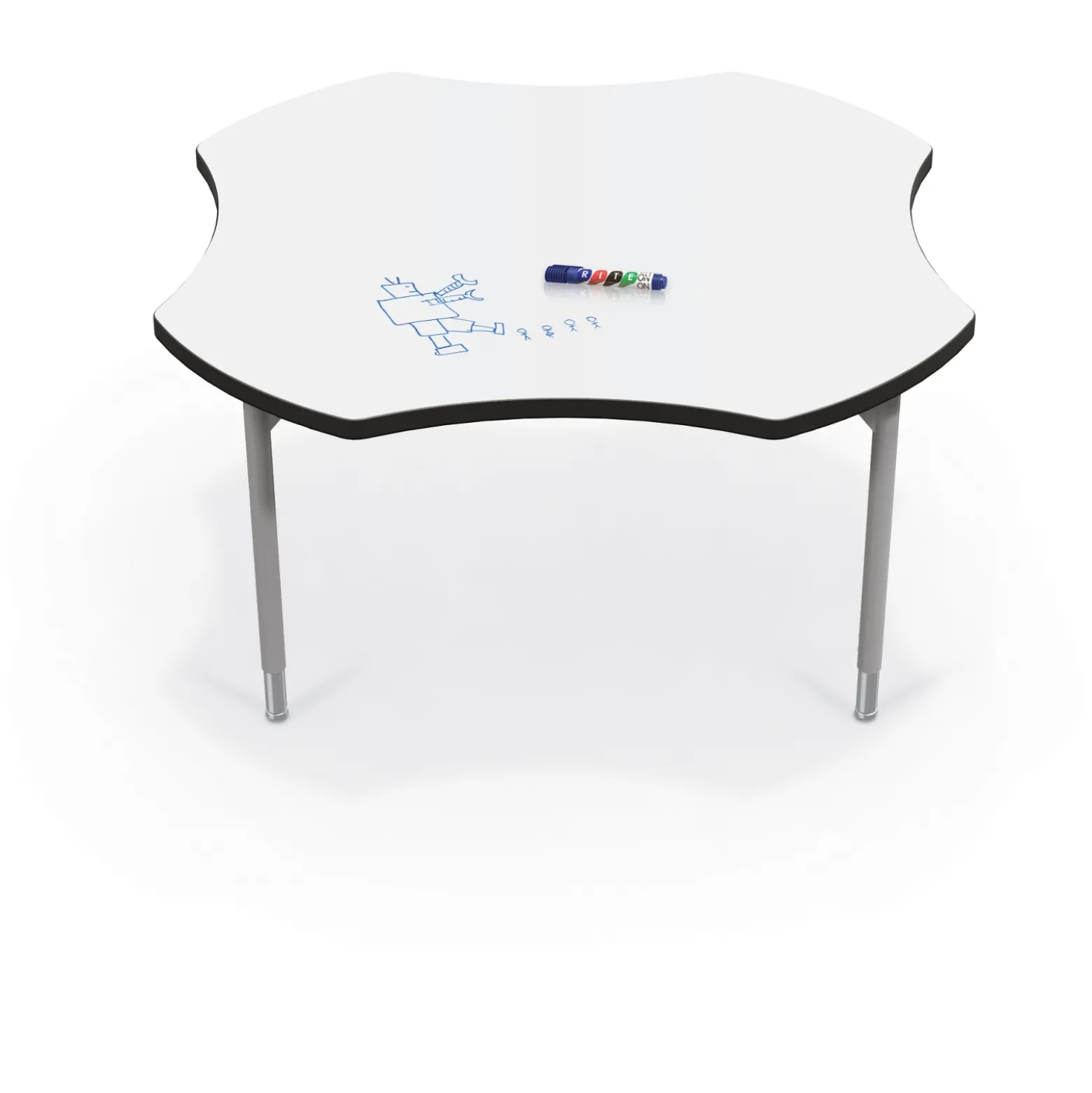 CogNitiv Clover Height Adjustable Activity Table with Whiteboard Top
