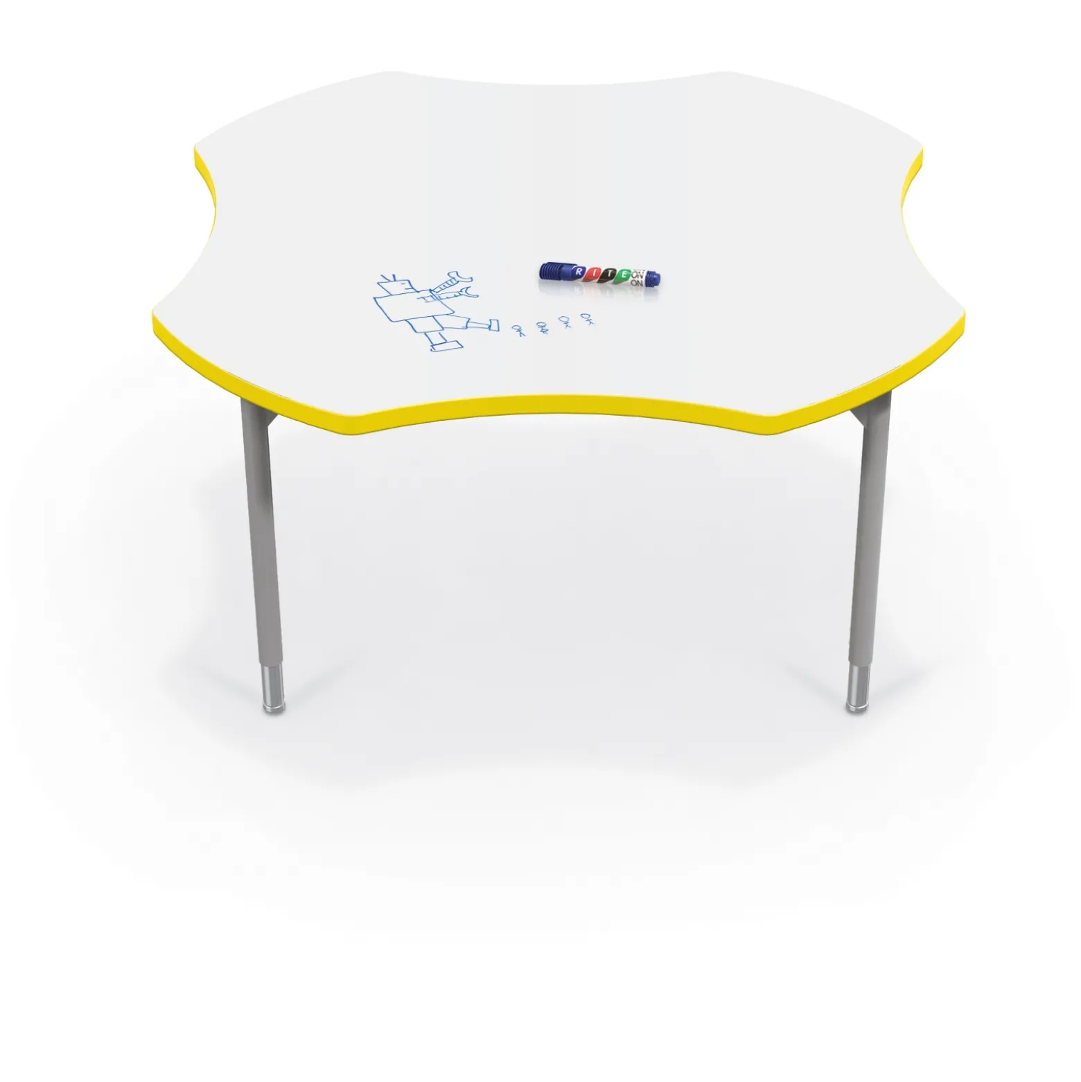 CogNitiv Clover Height Adjustable Activity Table with Whiteboard Top