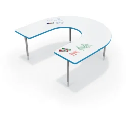 CogNitiv Horseshoe Height Adjustable Activity Table with Whiteboard Top - 66