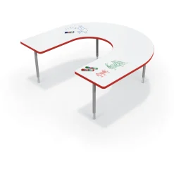 CogNitiv Horseshoe Height Adjustable Activity Table with Whiteboard Top - 66