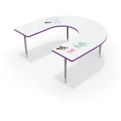 CogNitiv Horseshoe Height Adjustable Activity Table with Whiteboard Top - 66