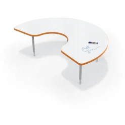 CogNitiv Kidney Height Adjustable Activity Table with Whiteboard Top