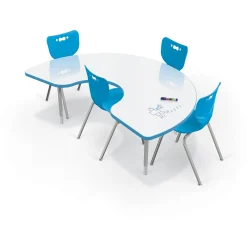 CogNitiv Kidney Height Adjustable Activity Table with Whiteboard Top
