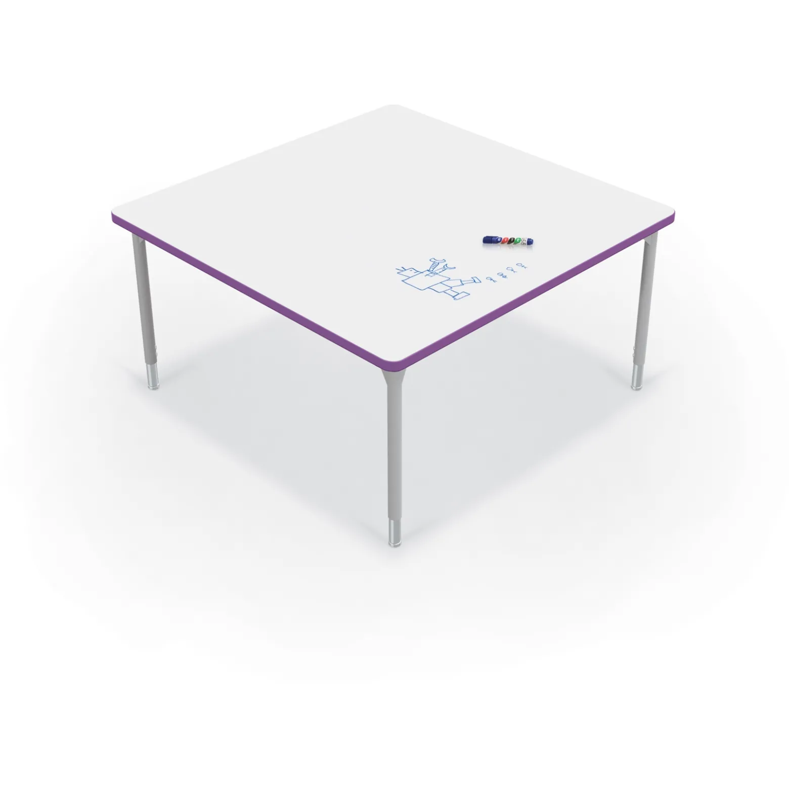CogNitiv Square Activity Table w/ Whiteboard Top - 48”W
