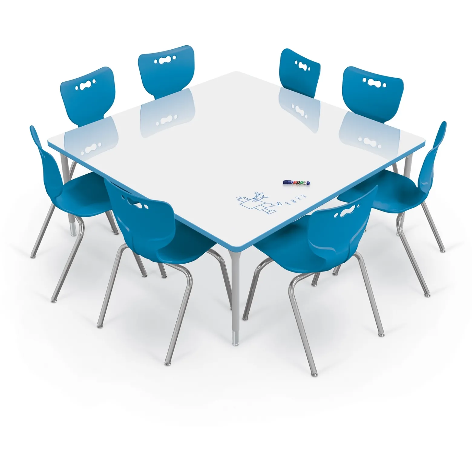 CogNitiv Square Activity Table w/ Whiteboard Top - 60”W