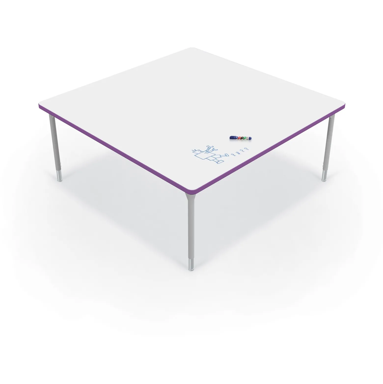 CogNitiv Square Activity Table w/ Whiteboard Top - 60”W