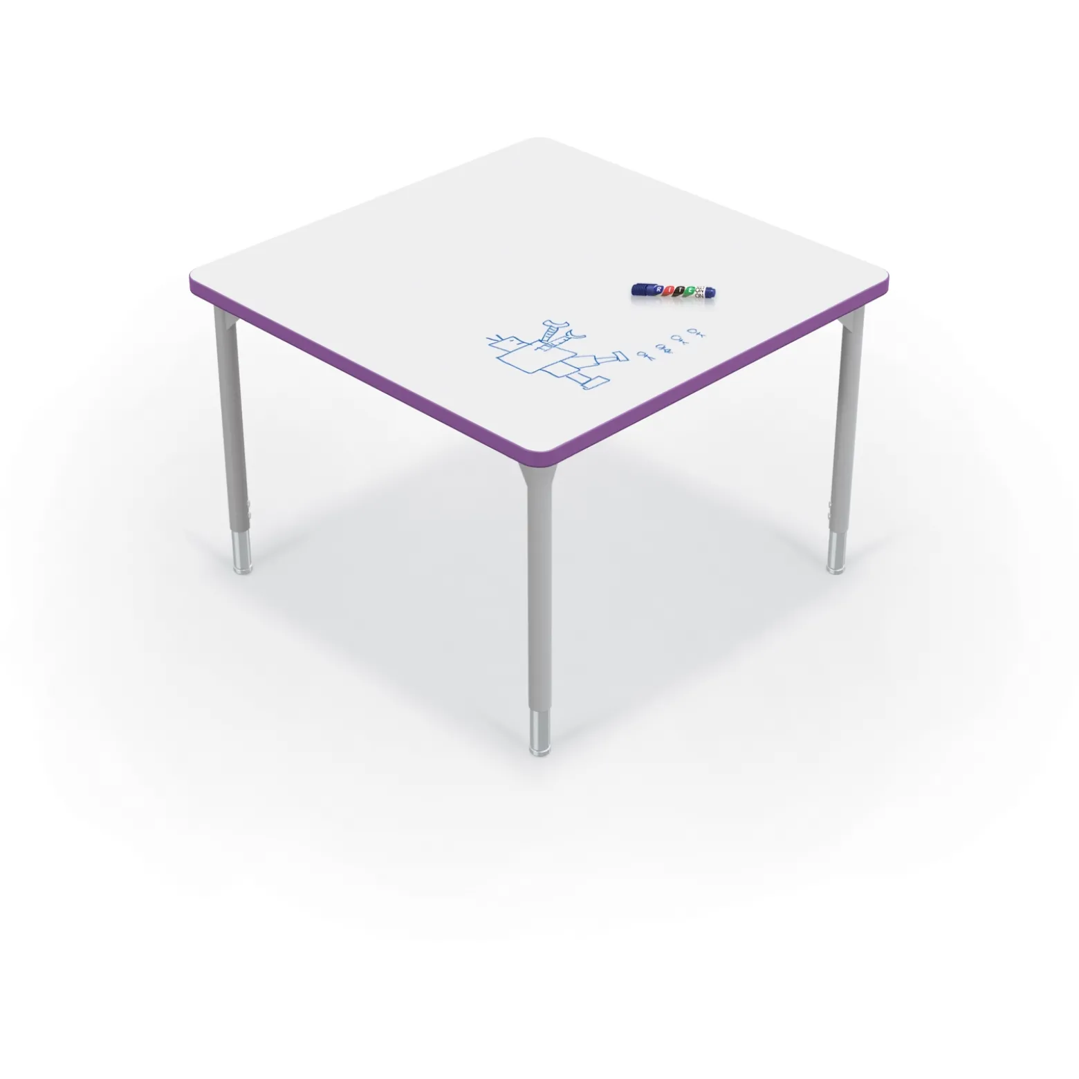 CogNitiv Square Activity Table w/ Whiteboard Top - 36”W