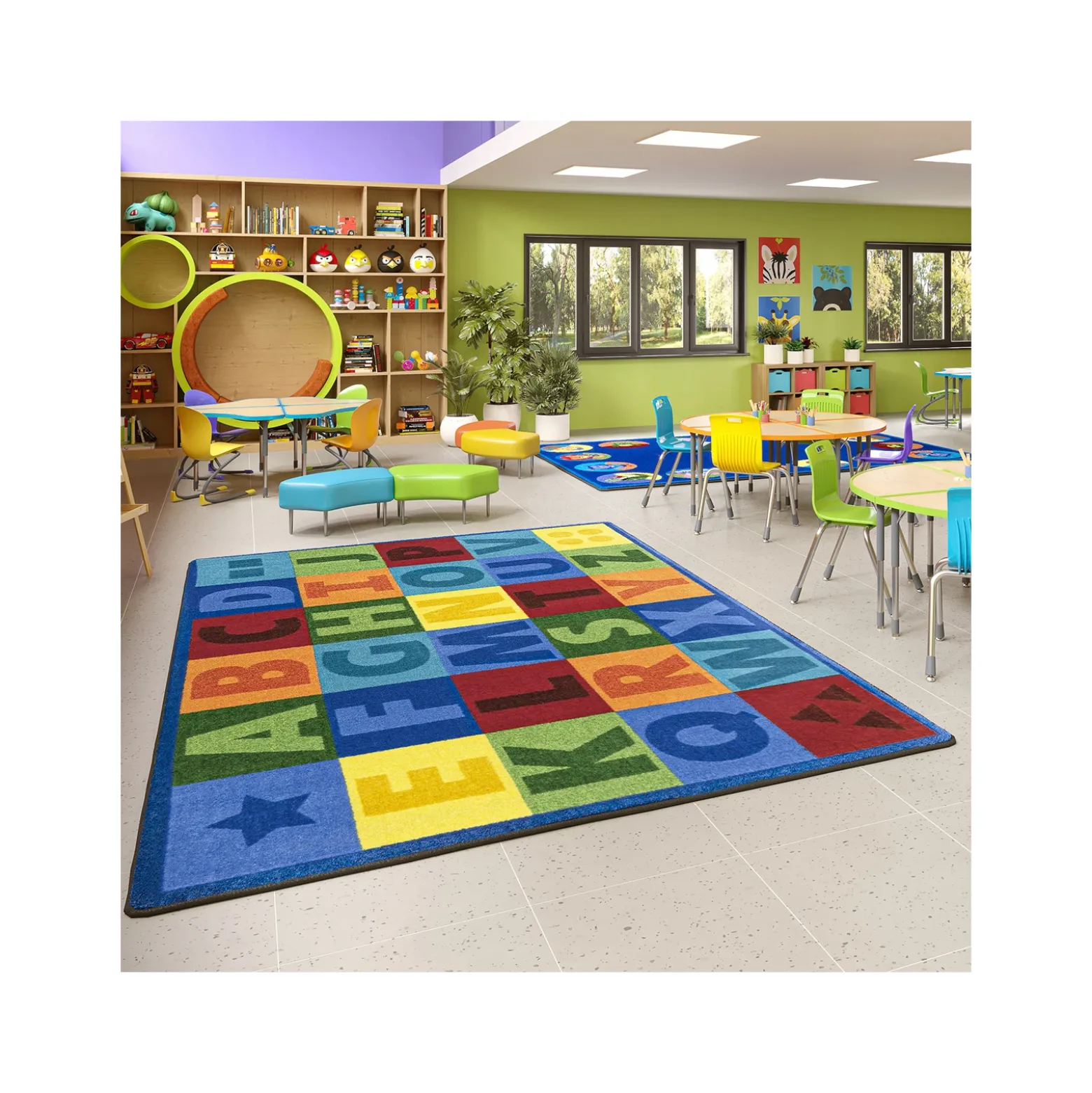 Colorful Learning 7'8" x 10'9" Area Rug
