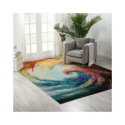 Colorful Swirl Rug 5'3" x 7'3"