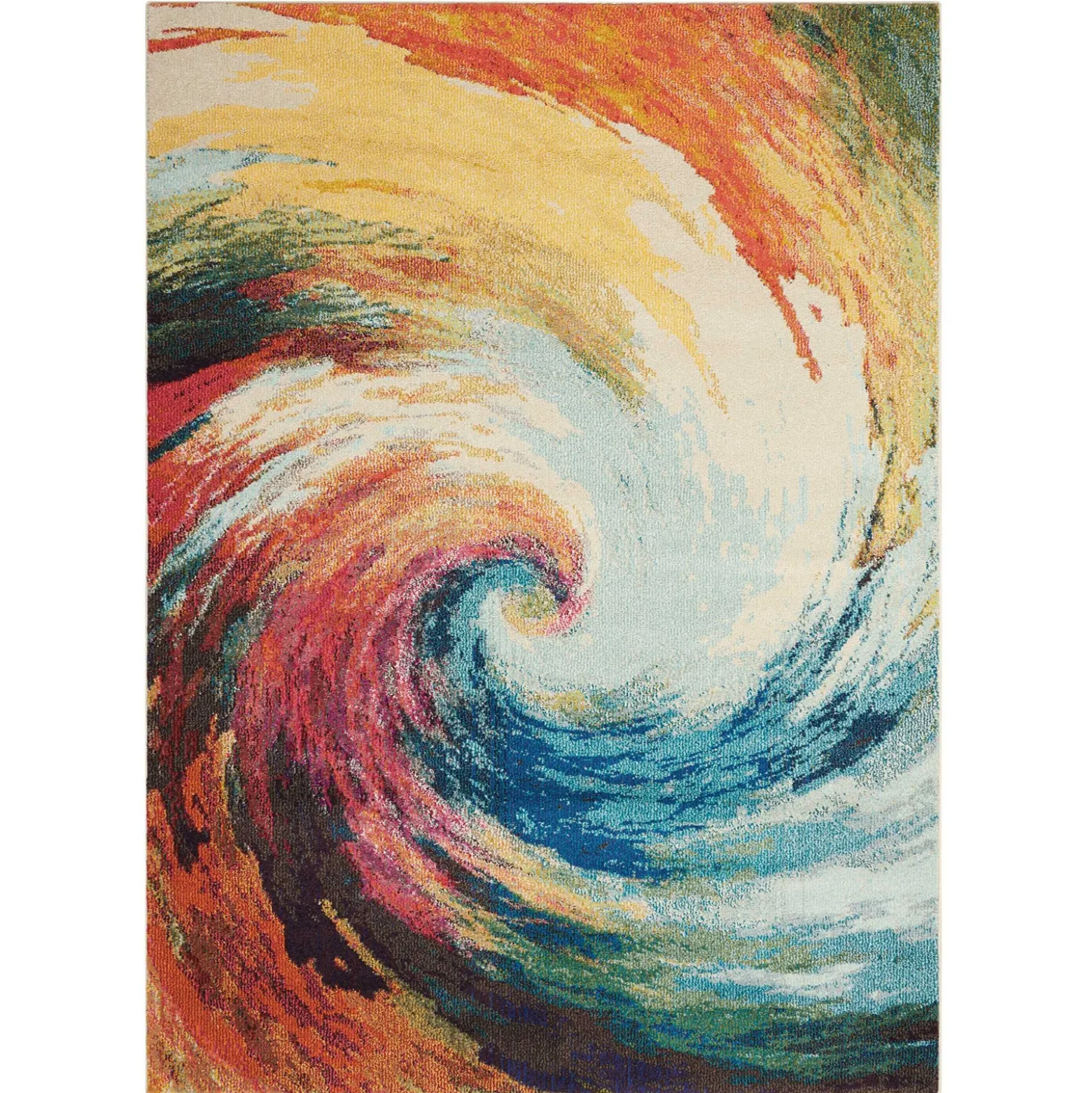 Colorful Swirl Rug 5'3" x 7'3"