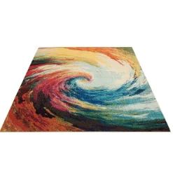 Colorful Swirl Rug 5'3