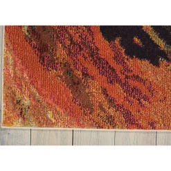 Colorful Swirl Rug 5'3
