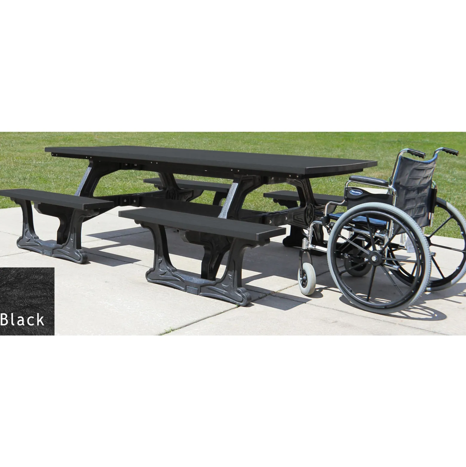 Commons Outdoor Table with Molded Frame 8' - ADA Accessible