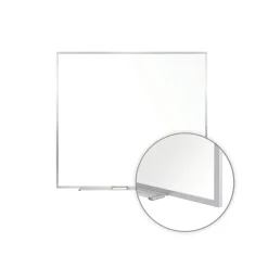 Communication 4"Wx4"H Melamine White Board, Aluminum