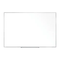 Communication 8"Wx4"H Melamine White Board, Aluminum