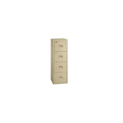 Compact Four Drawer Vertical Fireproof File - 22"D