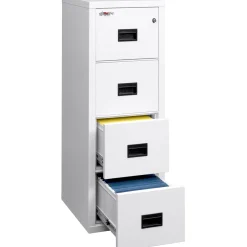 Compact Four Drawer Vertical Fireproof File - 22