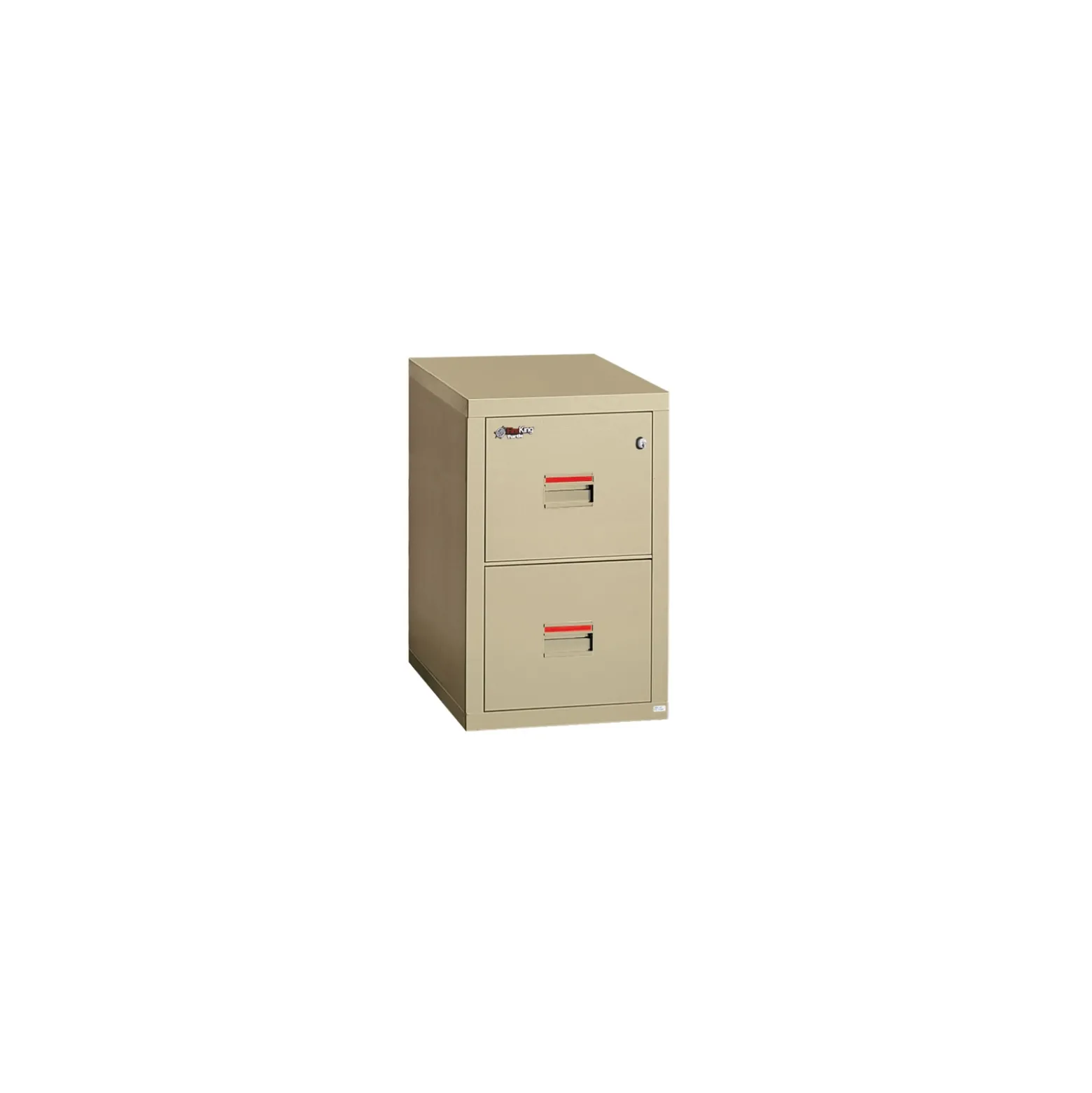 Compact Two Drawer Vertical Fireproof File - 22"D