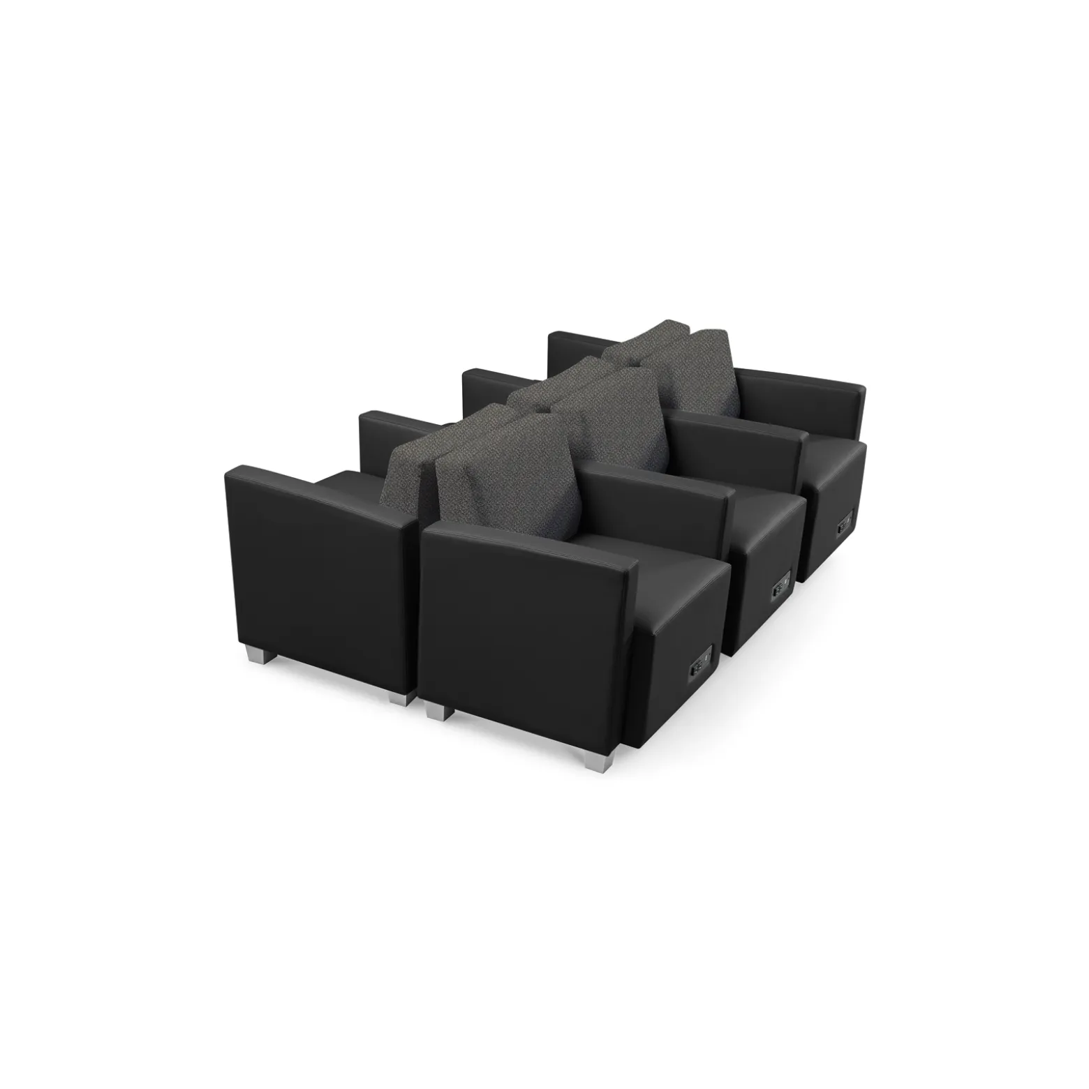 Compass 6 Piece Ganged Reception Set with Power