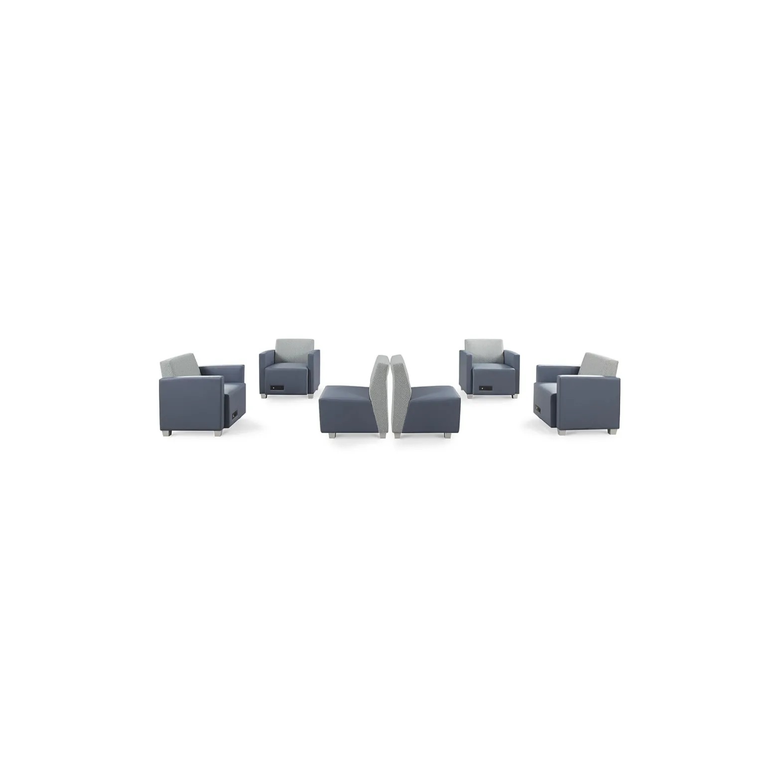 Compass 6 Piece Ganged Reception Set with Power