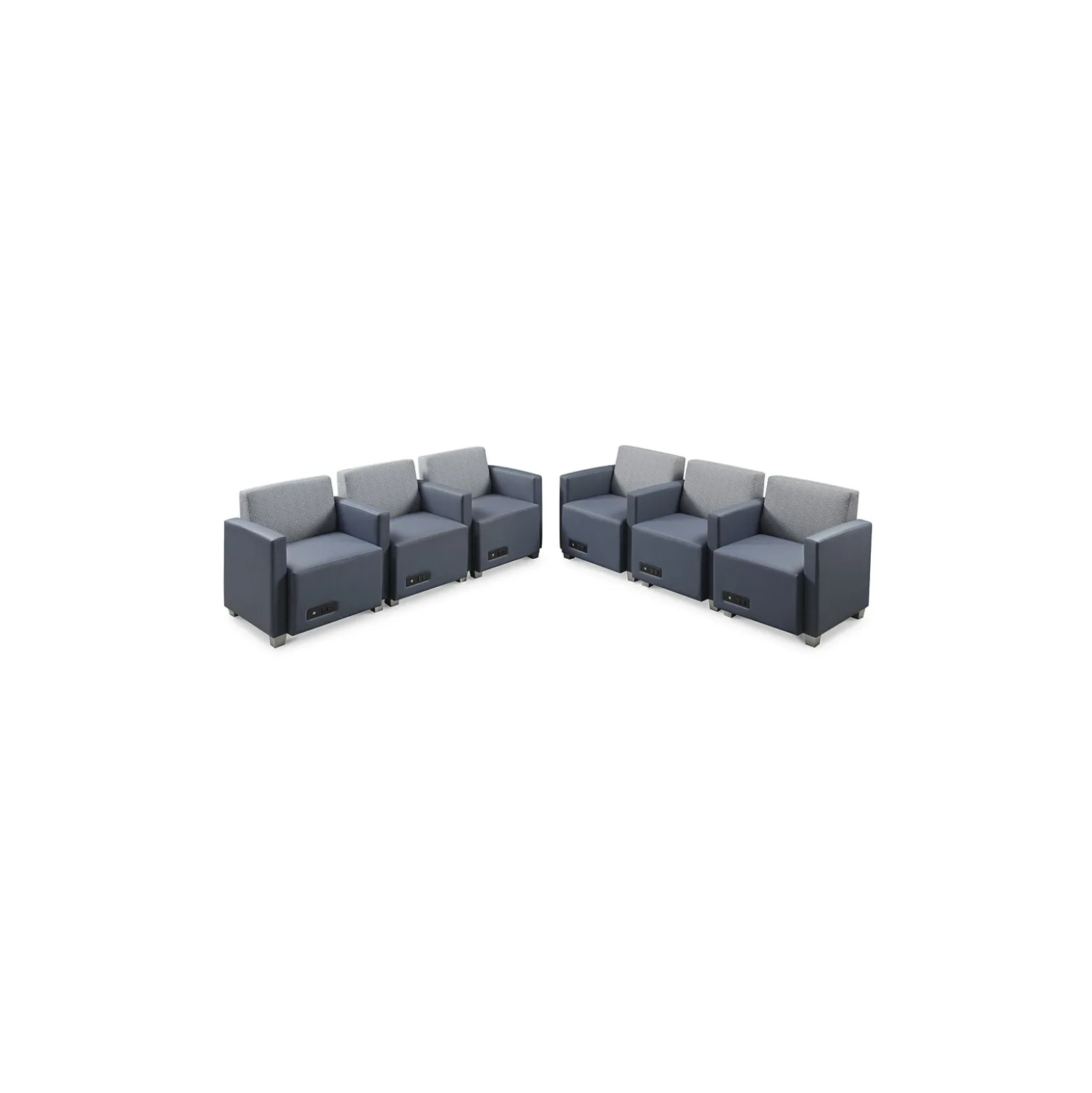 Compass 6 Piece Ganged Reception Set with Power