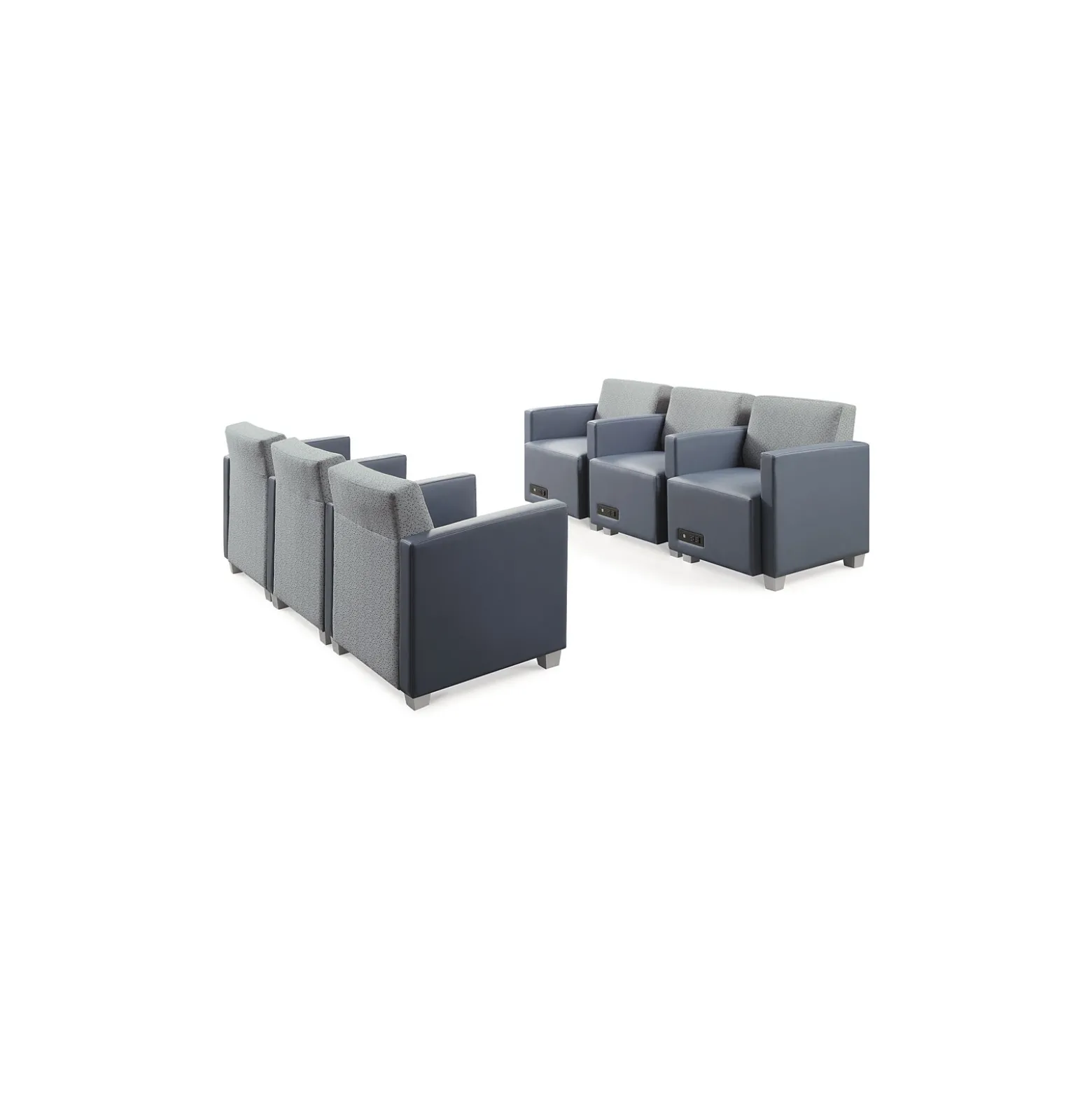 Compass 6 Piece Ganged Reception Set with Power