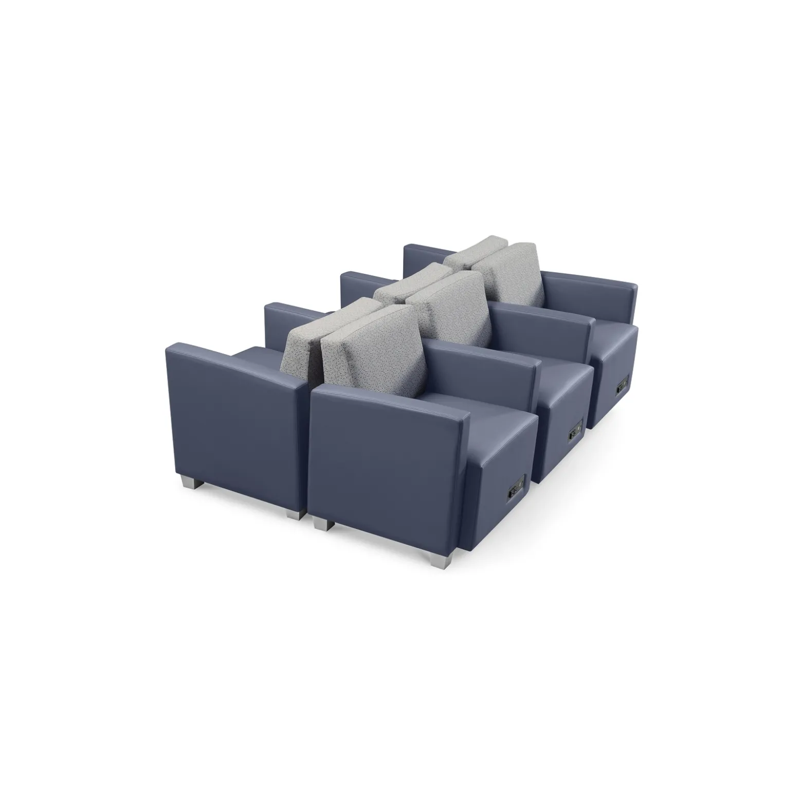 Compass 6 Piece Ganged Reception Set with Power