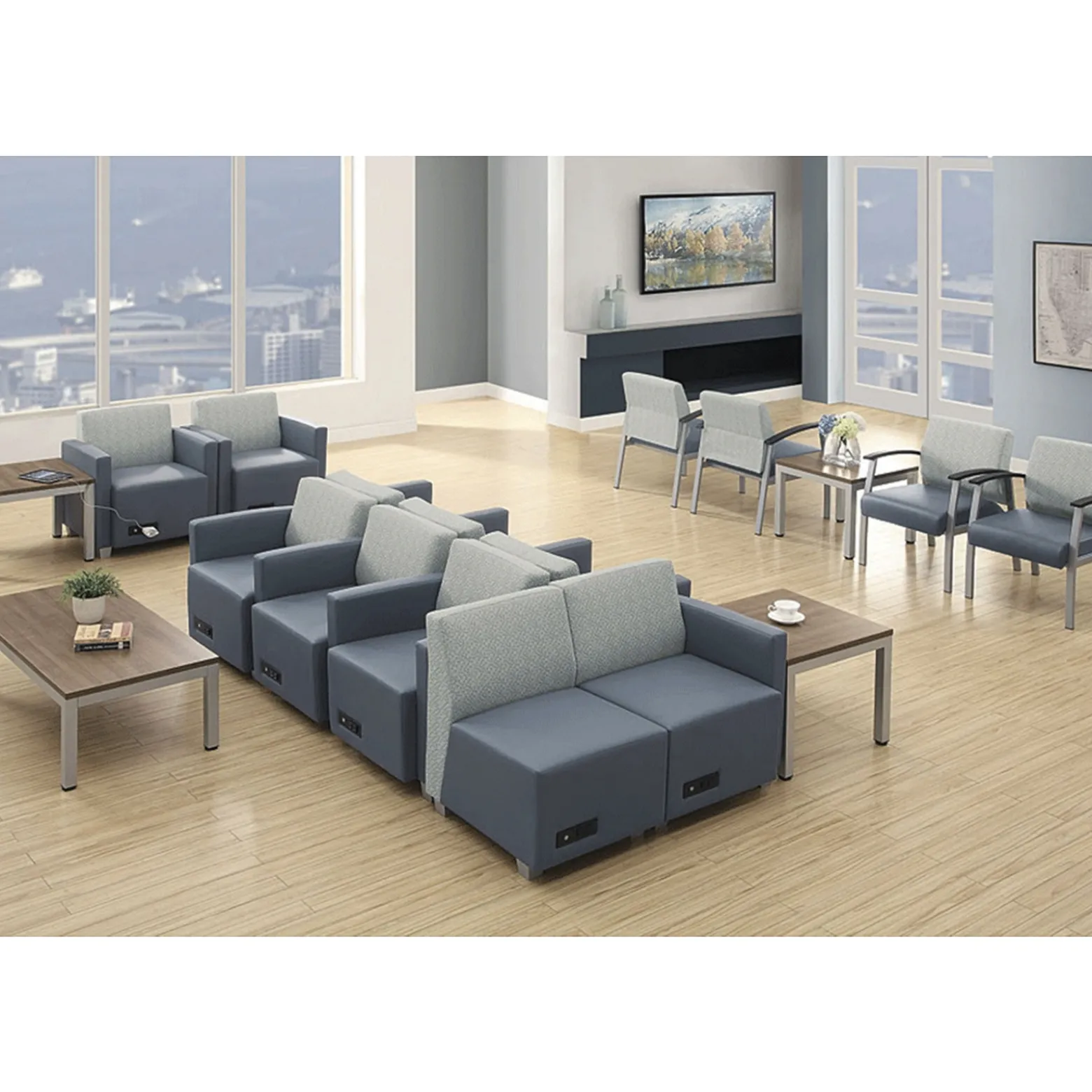Compass 10 Piece Lounge Seating Group with Power